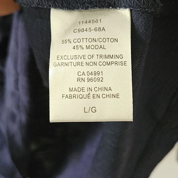 Hilary Radley blue embroidered long sleeve knit size large - Picture 5 of 5